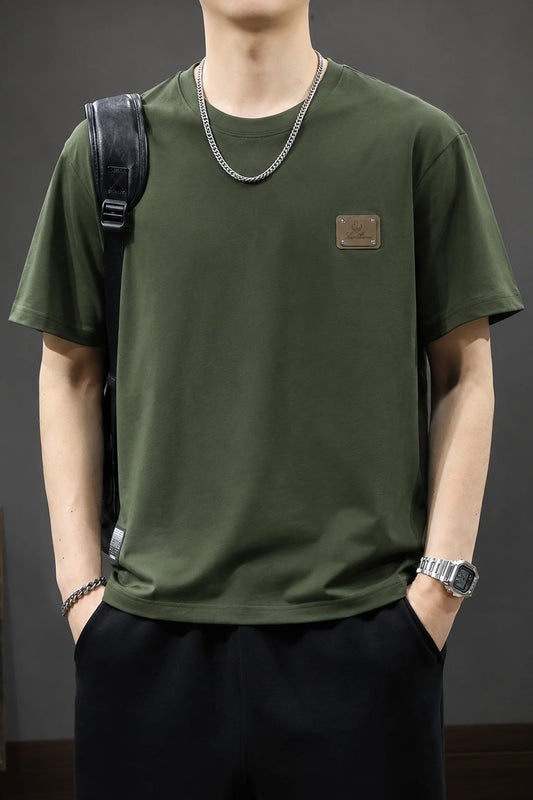 Lro Piana Distinctive Logo Patch Men's T-Shirt