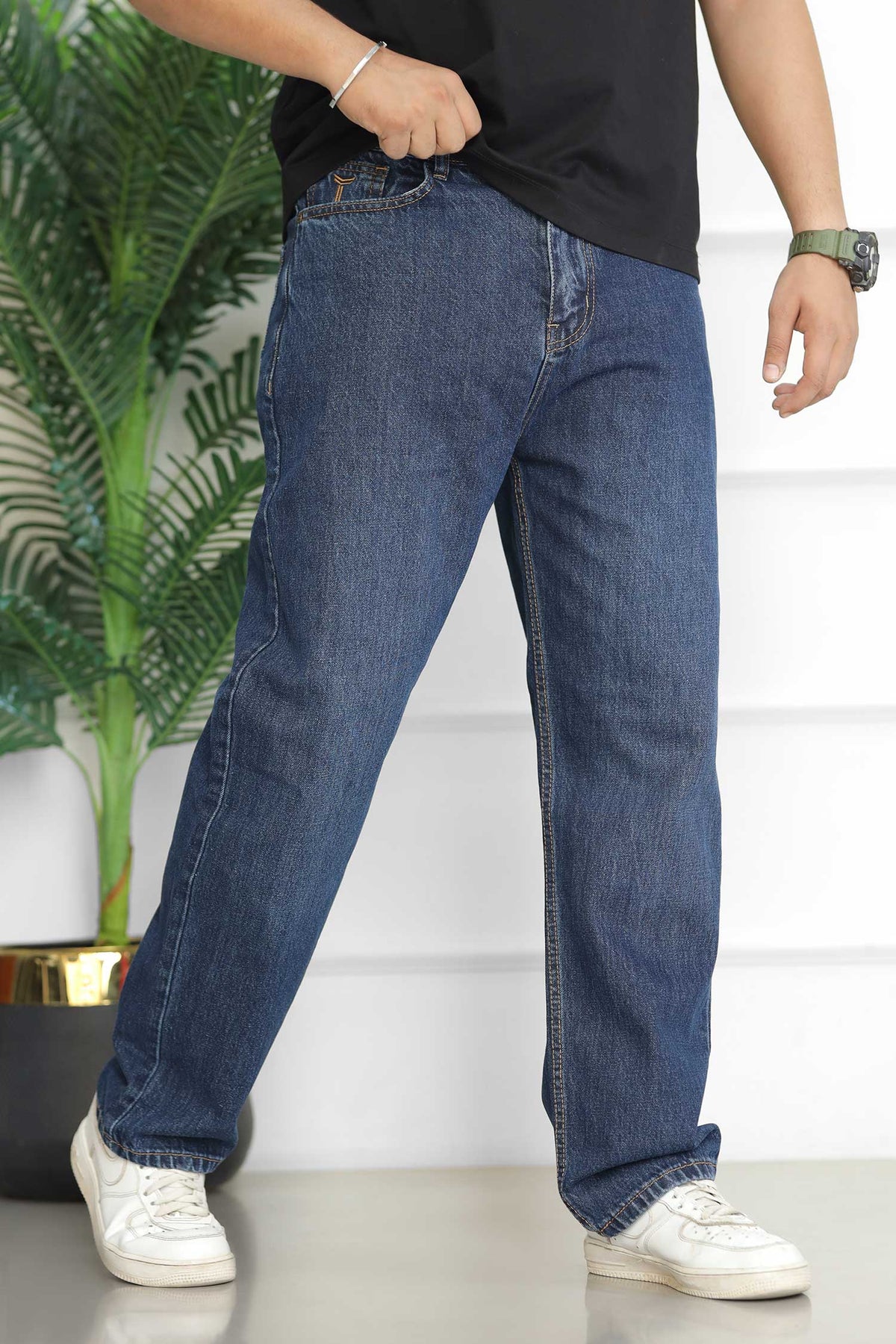 Plain Slim Fit Denium Jeans