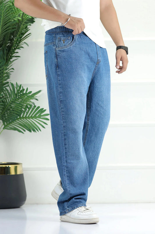 Denim 'Urban Skater' Comfort-Waist Baggy Jeans
